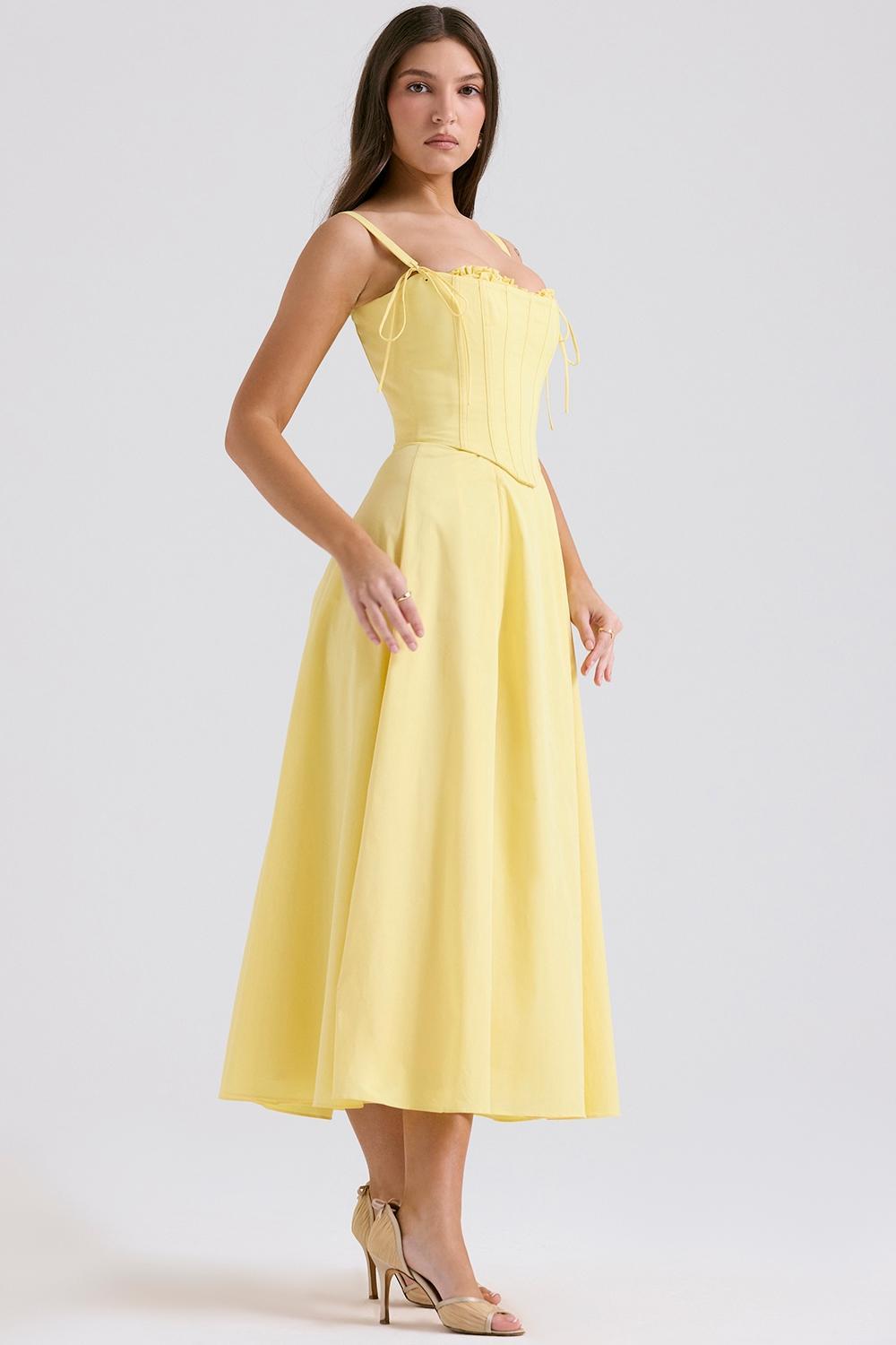 Clarabelle Sunshine Cotton Midi Sundress Product Image