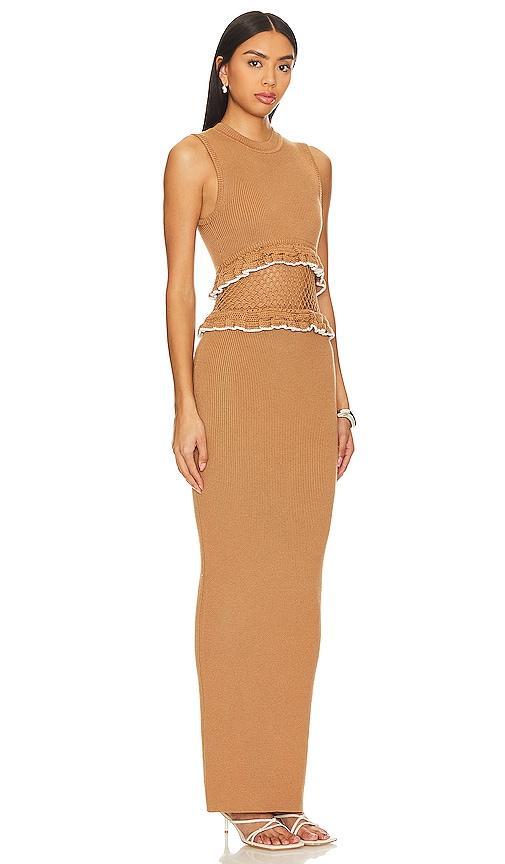 Tularosa Keiran Maxi Dress in Tan. Size L, M. Product Image