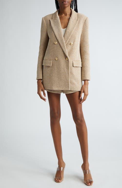 L AGENCE Riva Knit Blazer In Tan Ivory Multi Product Image