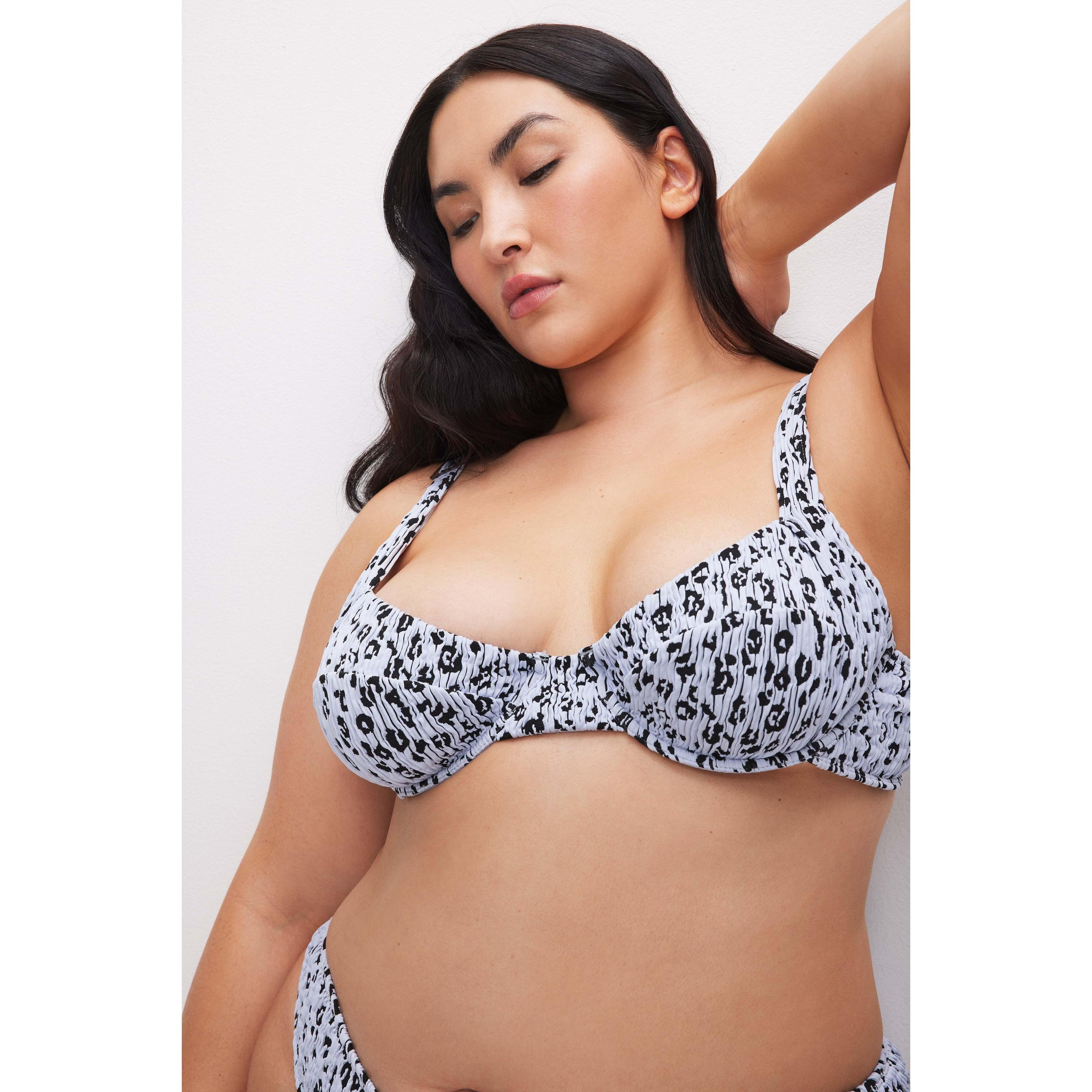 Womens Always Fits Demi Bikini Top | Glass Leopard Size XS | Good American by Khlo Kardashian Product Image