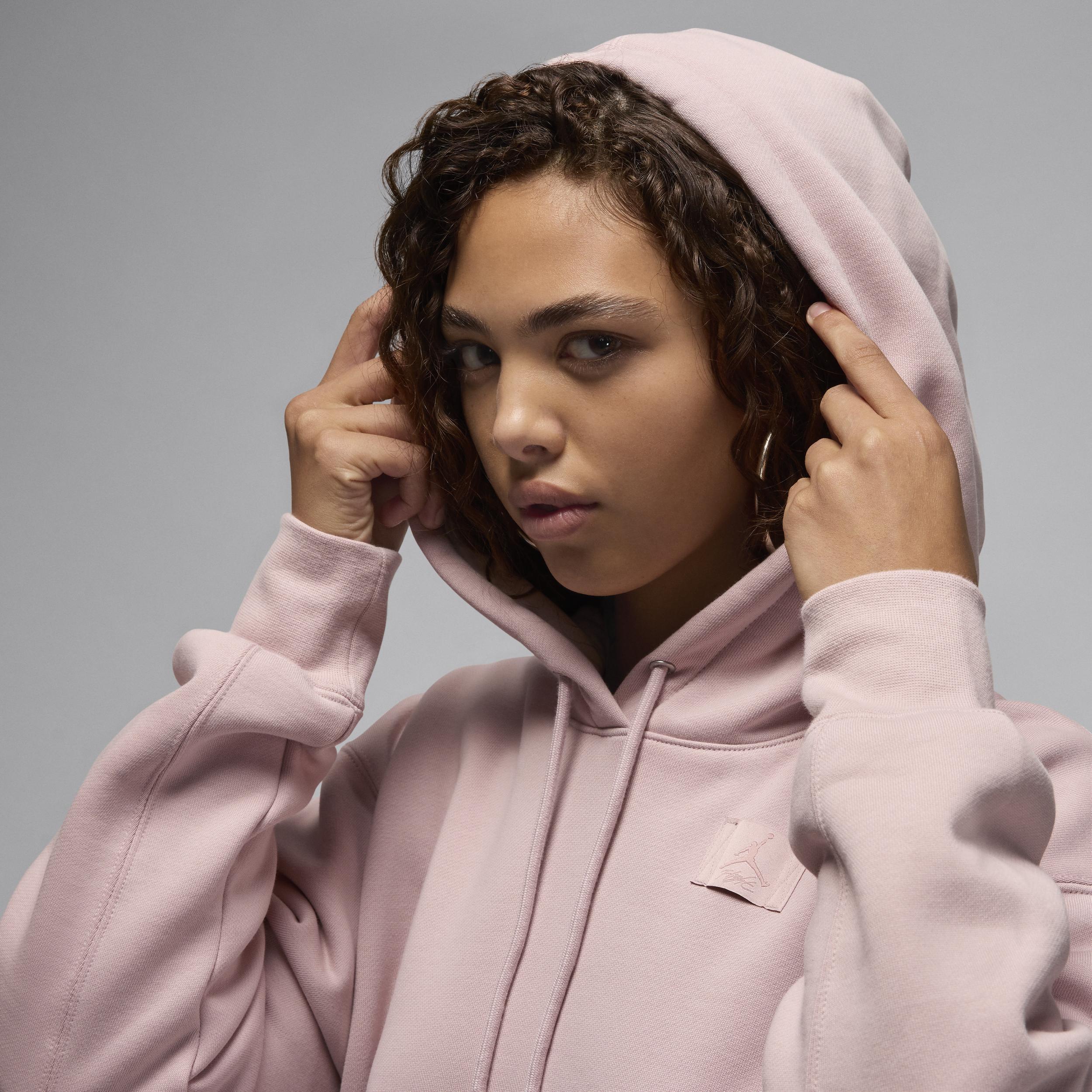 Women's Jordan Flight Fleece Satin-Lined Pullover Hoodie Product Image