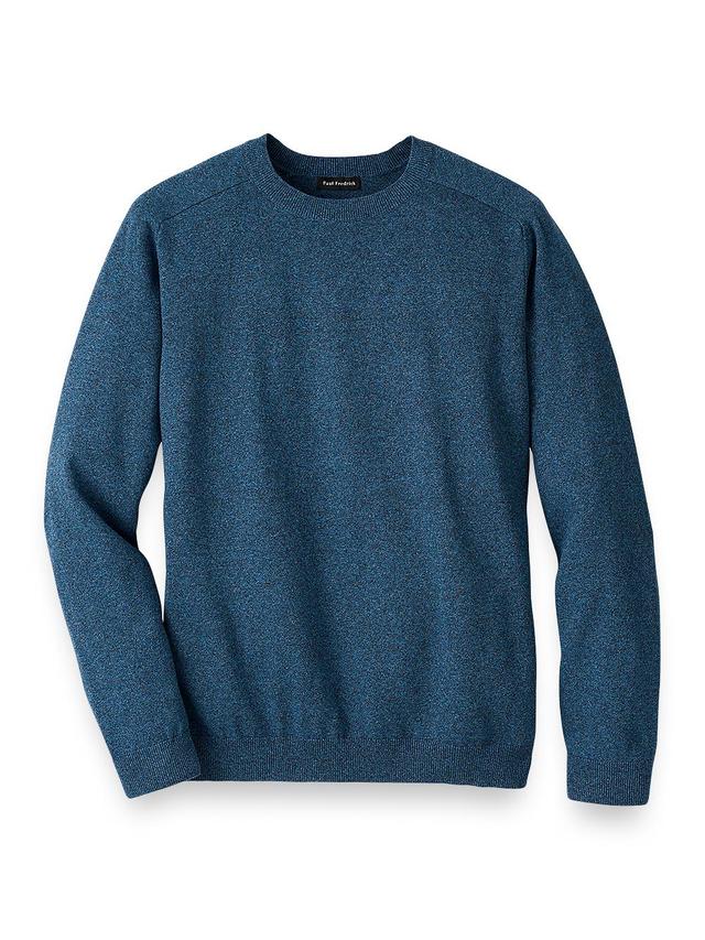 Cotton Crew Neck Sweater - Brown Product Image