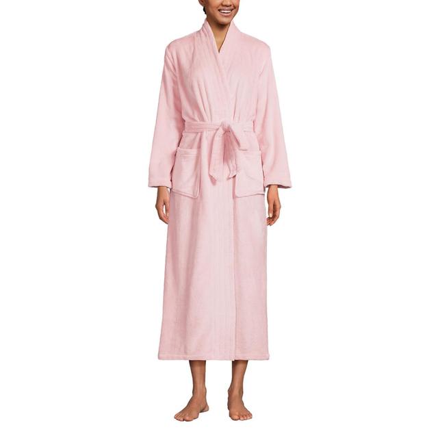 Womens Lands End Cozy Plush Long Wrap Robe Product Image