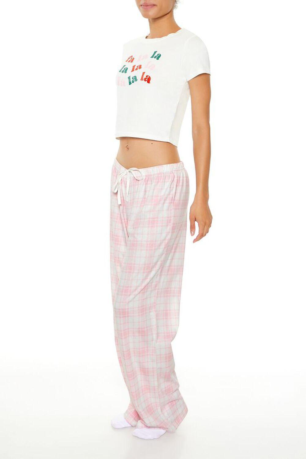 Fa La La Tee & Pants Pajama Set | Forever 21 Product Image