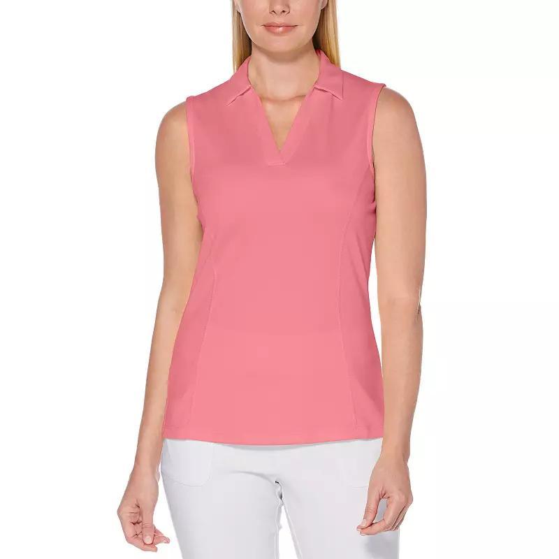 Womens Grand Slam Sleeveless Golf Polo Pink Ovrfl Product Image