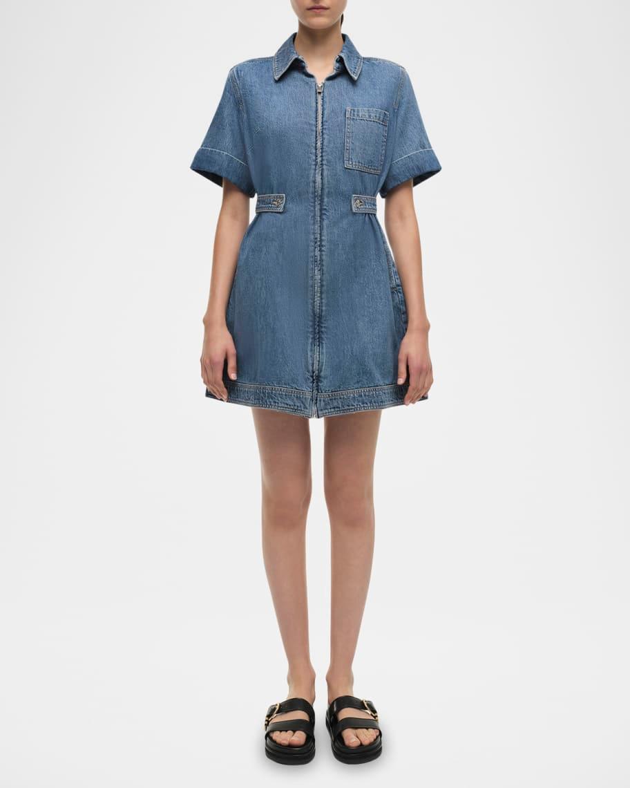 Sandler Zip-Front Denim Mini Dress product image