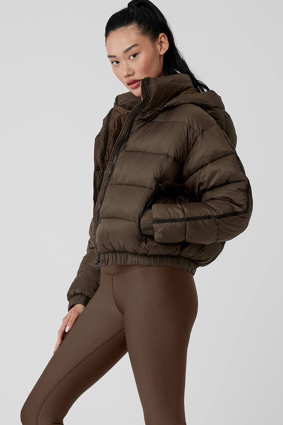 Alo Yoga | Aspen Love Puffer Jacket Brown Product Image