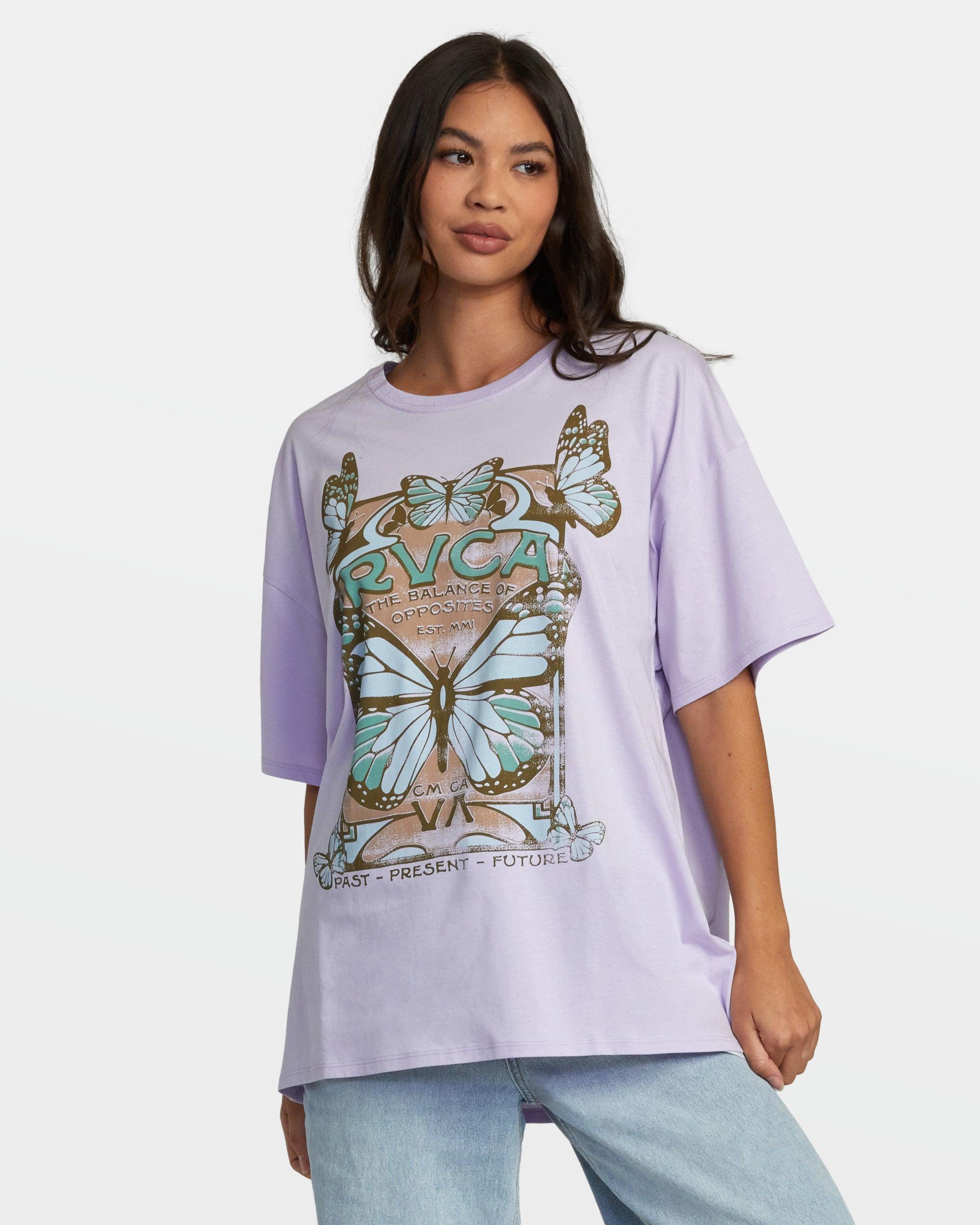 Social Butter Fly T-Shirt - Pastel Lilac Product Image