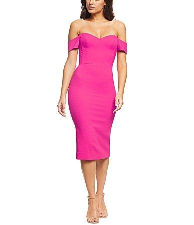 Dress the Population Bailey Off the Shoulder Body-Con Dress Product Image