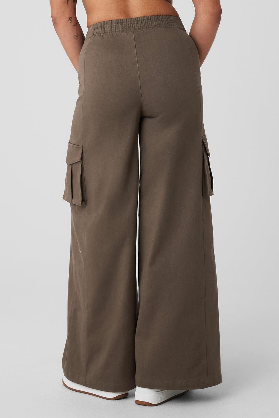 Show Off Cargo Wide Leg Trouser - Olive Tree Female Product Image