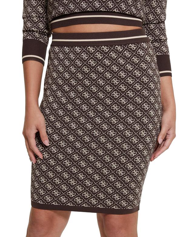 Guess Womens Lise 4G-Logo Pull-On Sweater Skirt Product Image