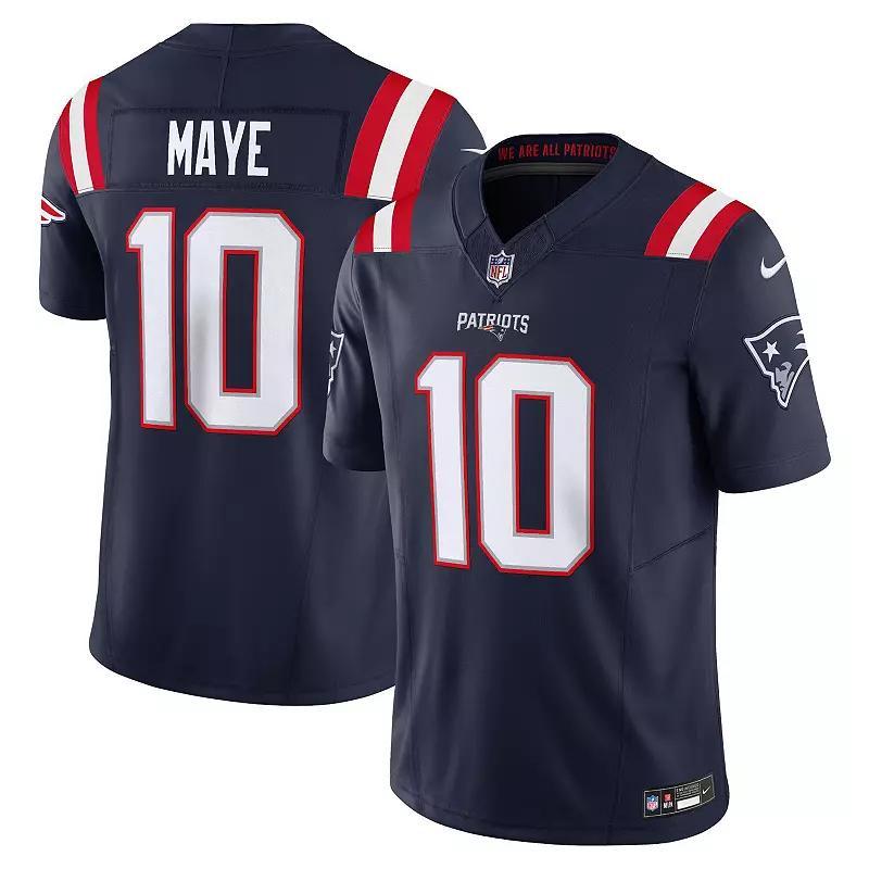 Mens Nike Drake Maye New England Patriots Vapor F.U.S.E. Limited Jersey Blue Product Image