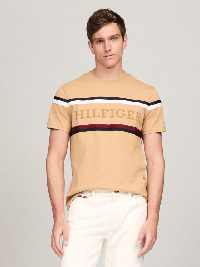 Tommy Hilfiger Men's Stripe Hilfiger Monotype T-Shirt Product Image