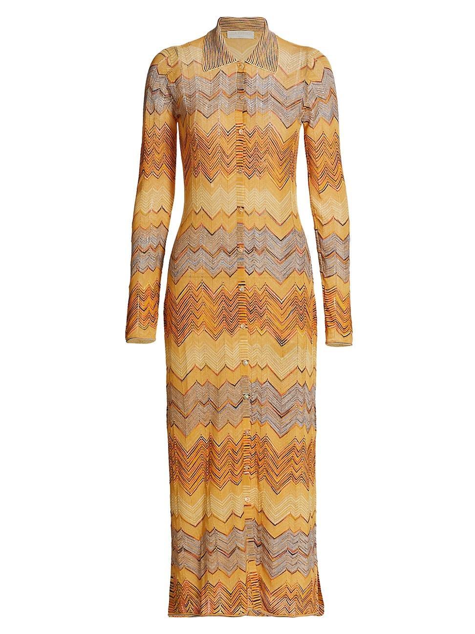 Womens Mariela Chevron Knit Midi Dress Product Image