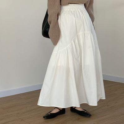 High Rise Ruffles Maxi Skirt Product Image