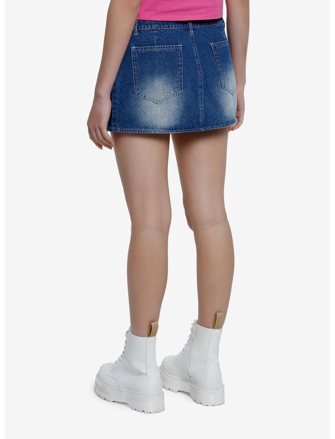 Blue Denim Mini Skirt Product Image