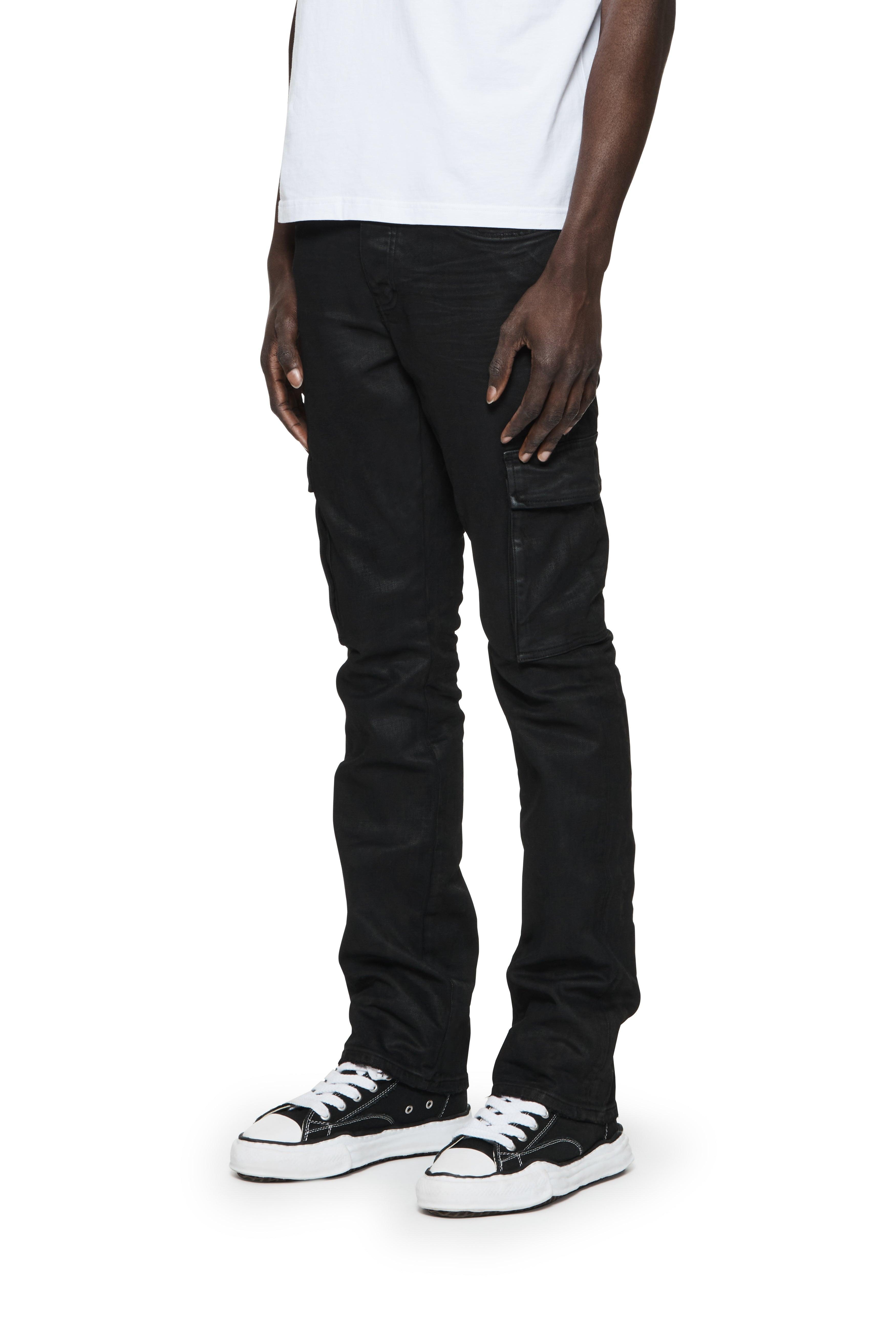 P004 Black Flare Cargos Male Product Image