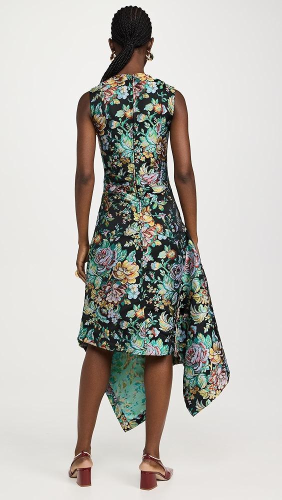 Marques Almeida Brocade Fitted Sleeveless Dress with Assymetric Hem | Shopbop Product Image