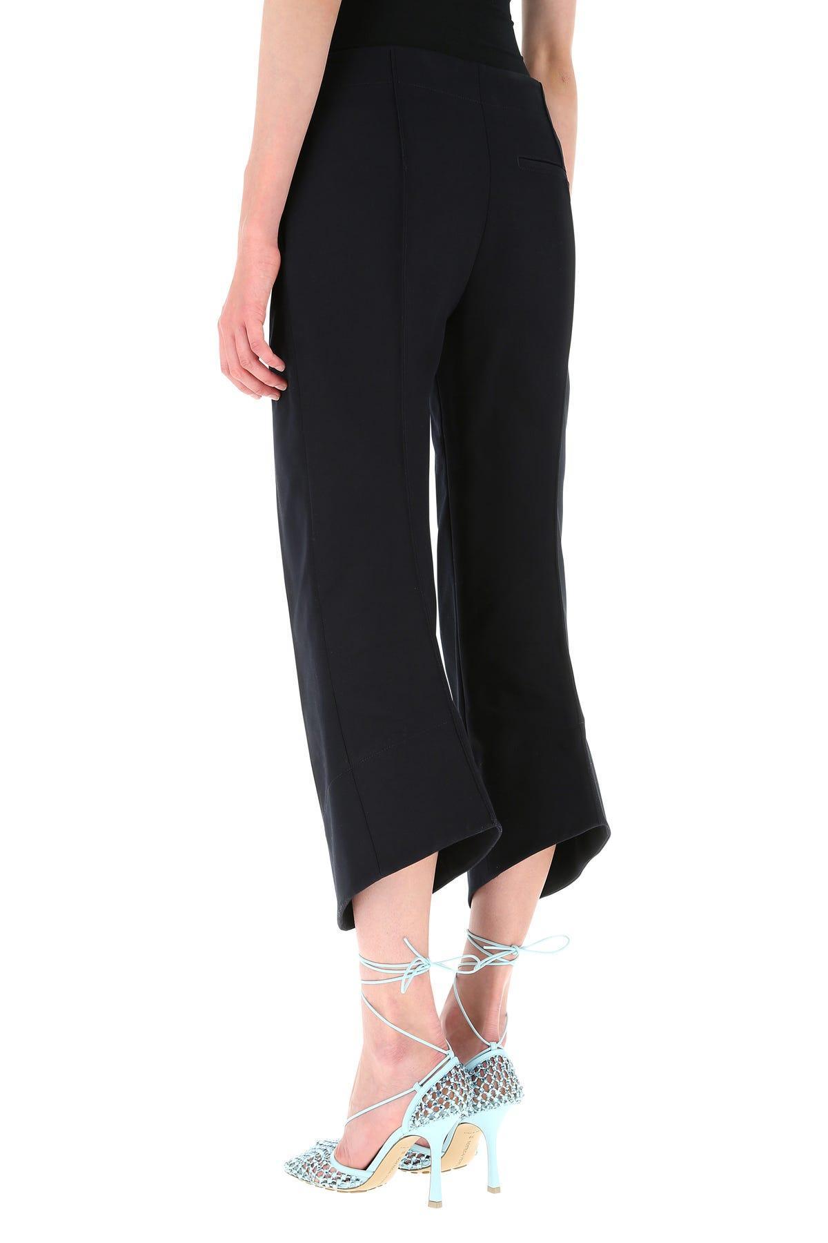 Wool Cropped Trousers In Black Product Image