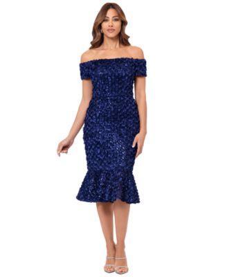 Petite Sequin Off-The-Shoulder Mermaid Dress Product Image