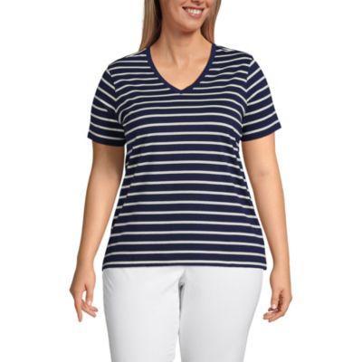 Plus Size Relaxed Supima Cotton V-Neck T-Shirt Product Image