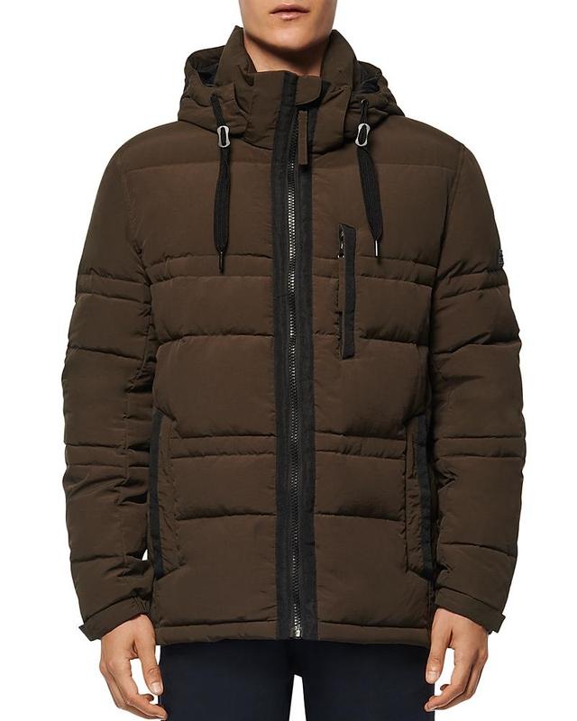 Marc New York Mens Huxley Crinkle Down Jacket with Removable Hood Product Image