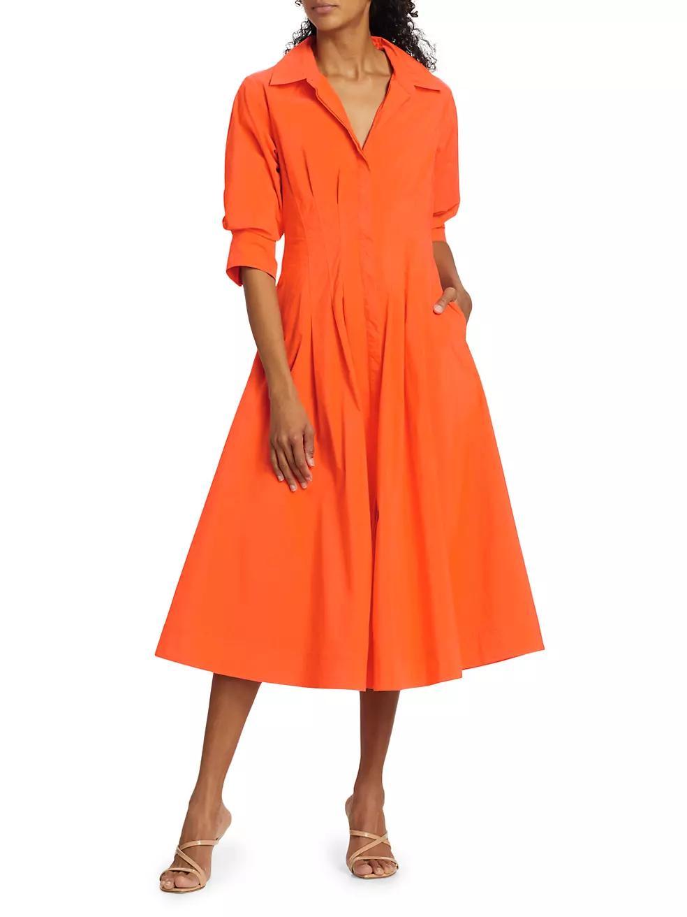 Jazz Pintuck Midi Shirtdress Product Image