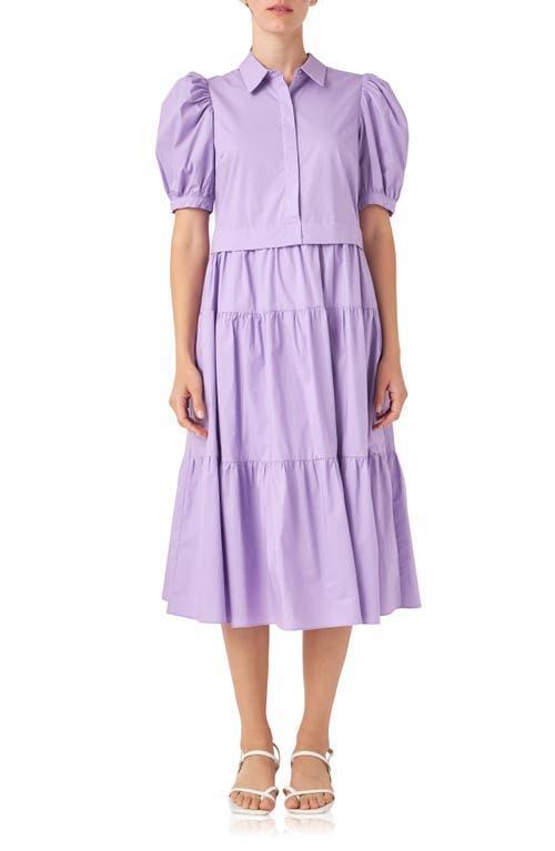 English Factory Puff Sleeve Shirtdress Product Image