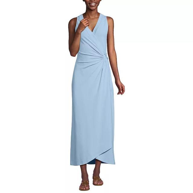 Petite Lands End Surplice Tulip Hem Maxi Dress, Womens Product Image