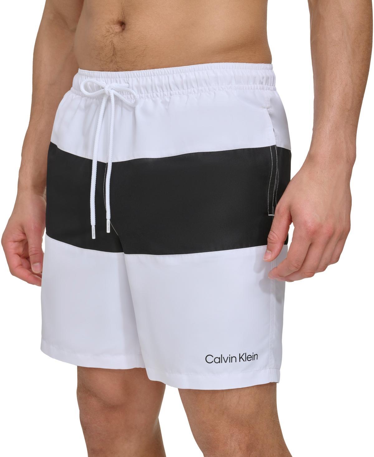 Calvin Klein Mens Colorblocked 7 Swim Trunks, Created for Macys Product Image