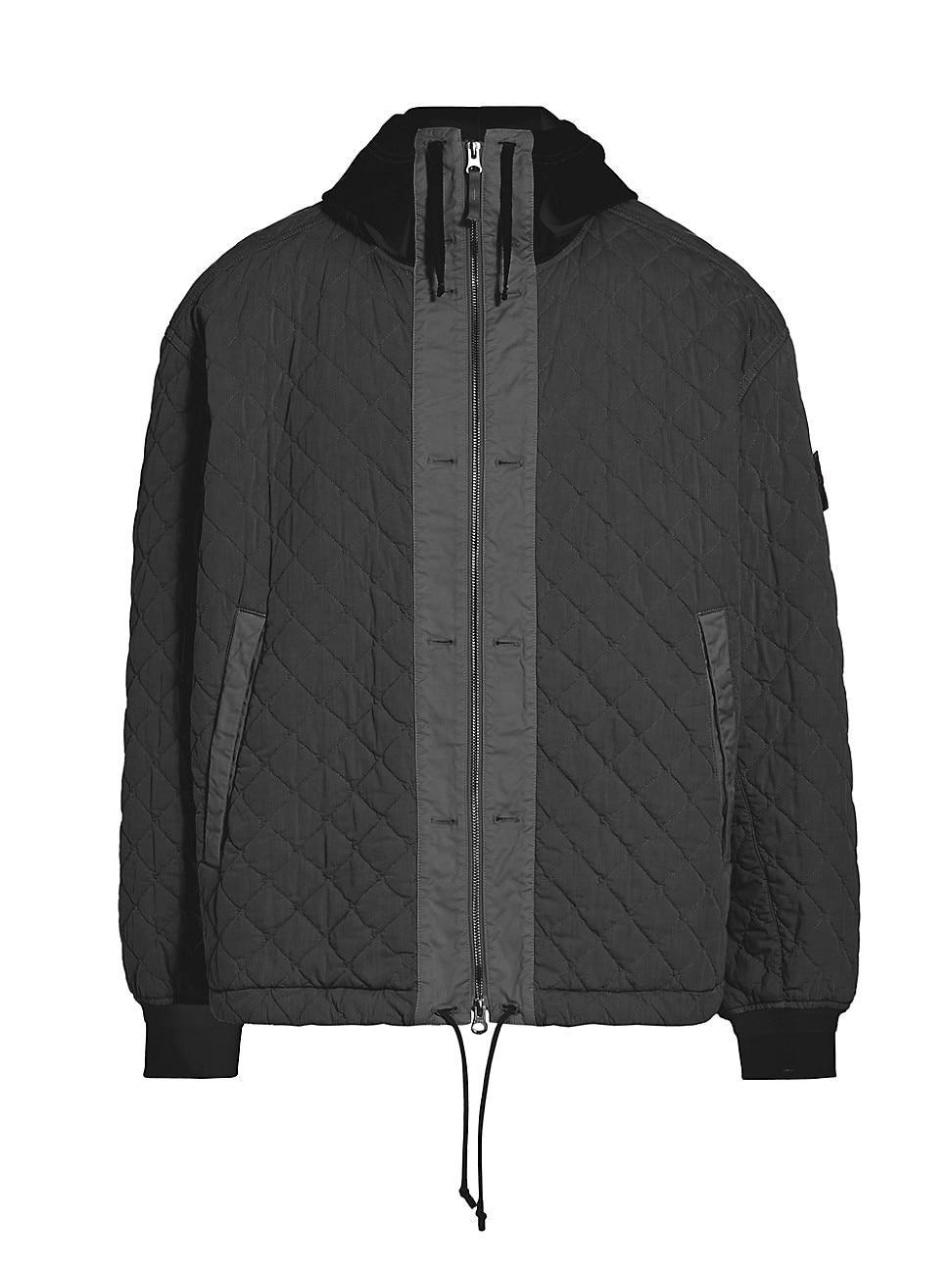 Mens Quilted Hooded Jacket Product Image