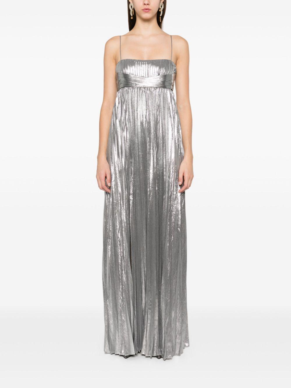 RETROFÉTE Zinnia Gown In Silver Product Image