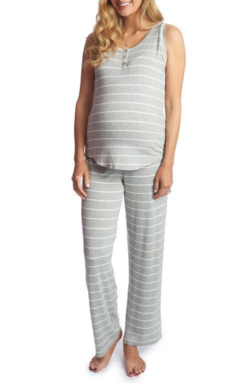 Everly Grey Maternity Joy Tank & Pants /Nursing Pajama Set Product Image