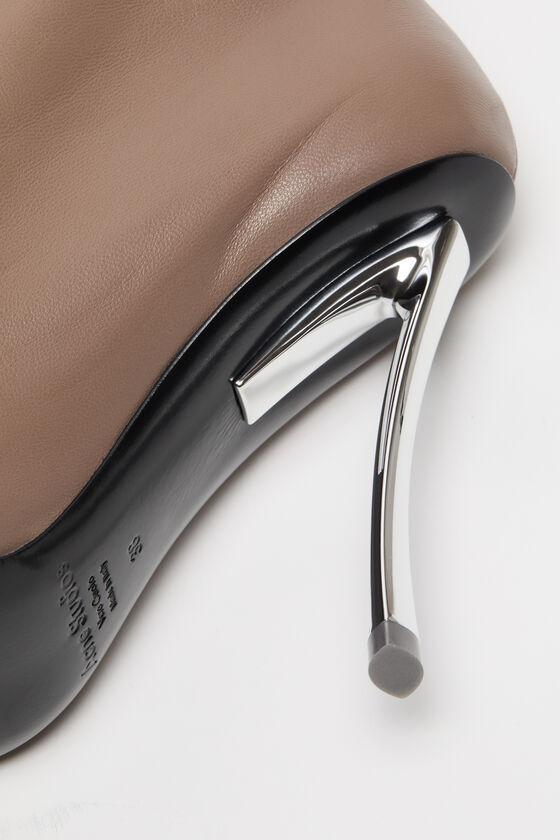 Leather zip heels product image