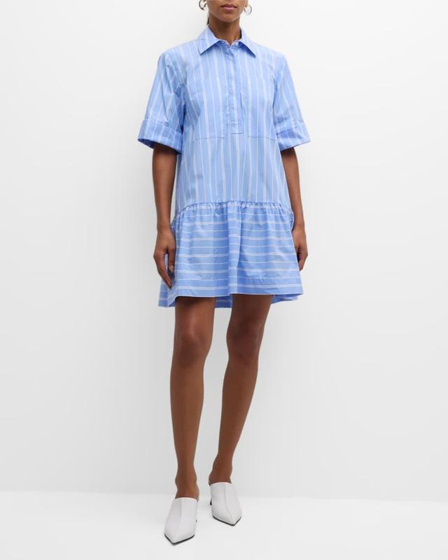 Cris Short-Sleeve Mini Shirtdress Product Image