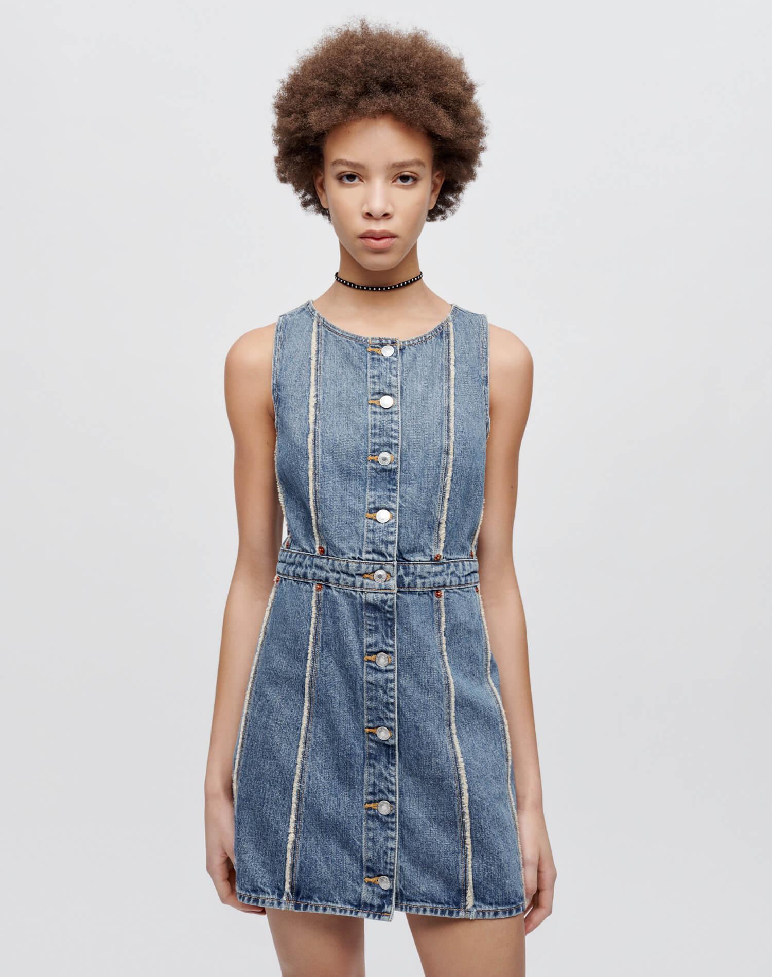 Fray Denim Dress - Bruna product image