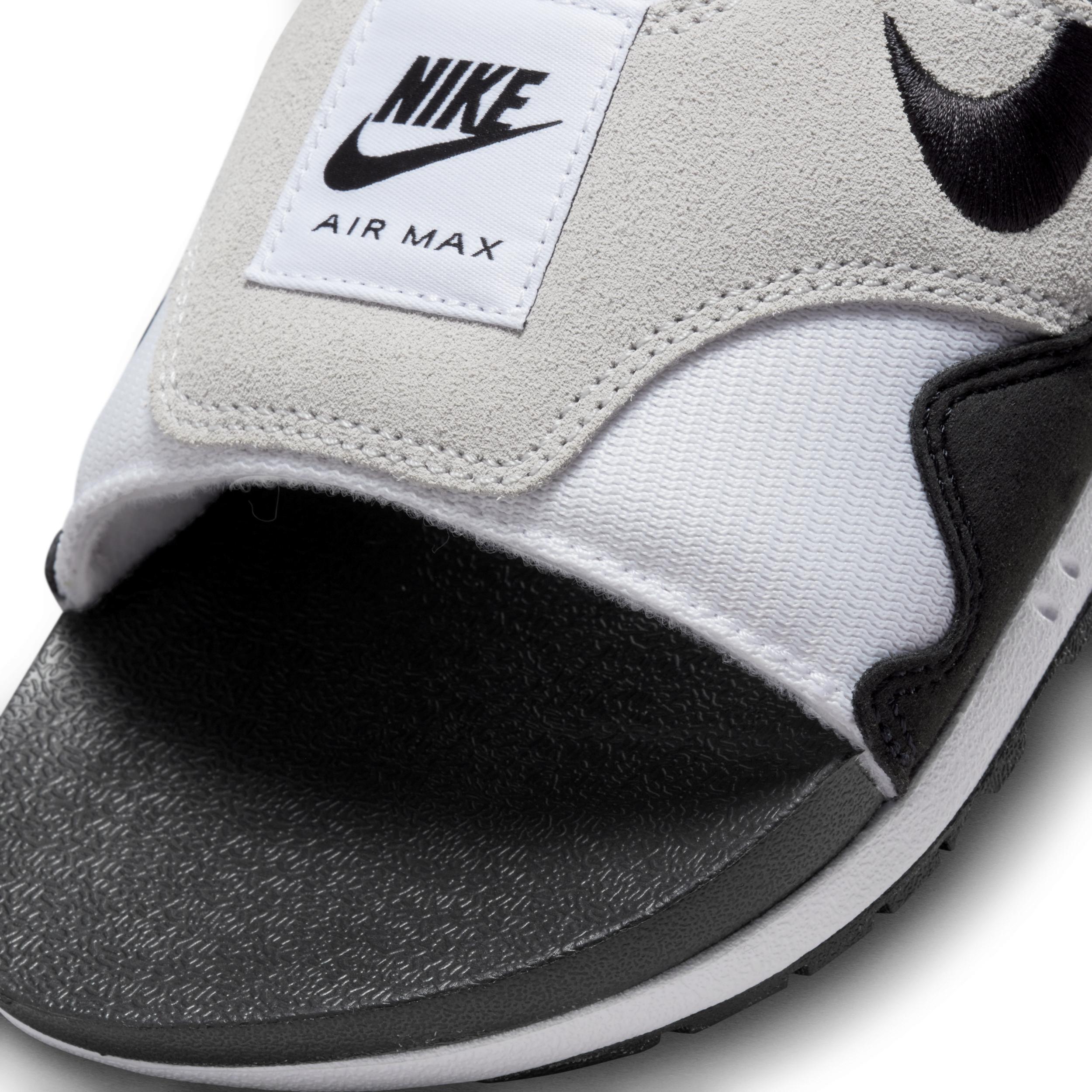 Men's Air Max 1 Slide Sandals In White/light Neutral Grey/black Product Image