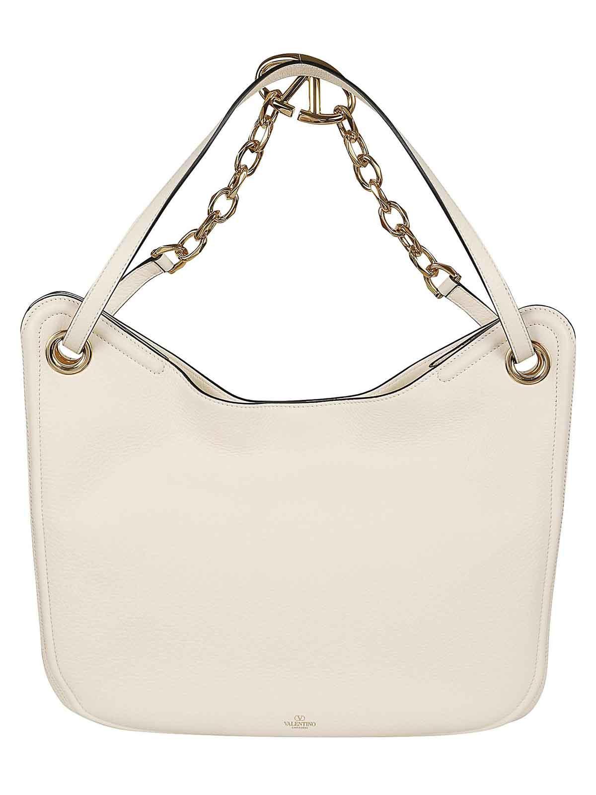 VALENTINO GARAVANI Vlogo Gate Tote In White Product Image