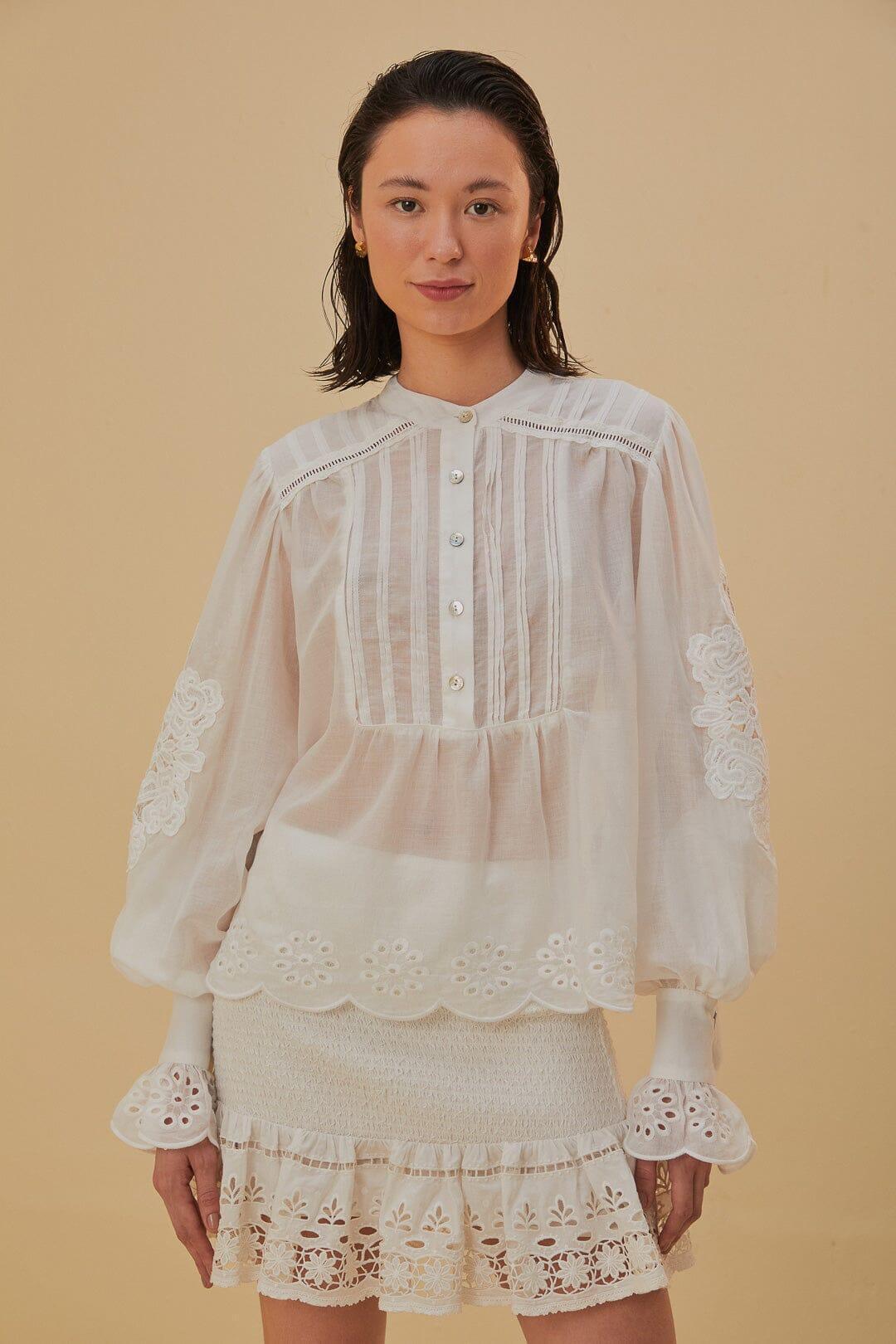 Womens Cotton Peasant Blouse product image