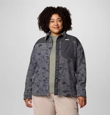 Columbia Women's PFG Uncharted Fleece Overshirt - Plus Size- Product Image