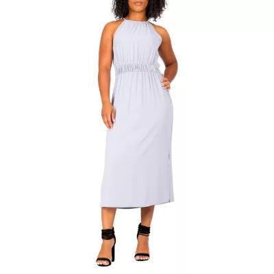 Poetic Justice Womens Sleeveless Midi A-Line Dress Product Image