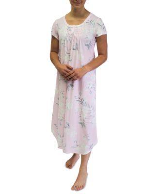 Women's Short-Sleeve Floral Nightgown Product Image