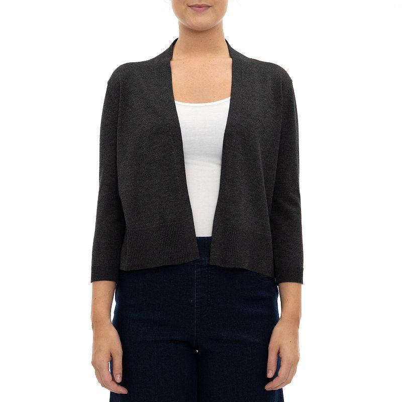 Womens Nina Leonard Classic Open-Front Bolero Cardigan Product Image