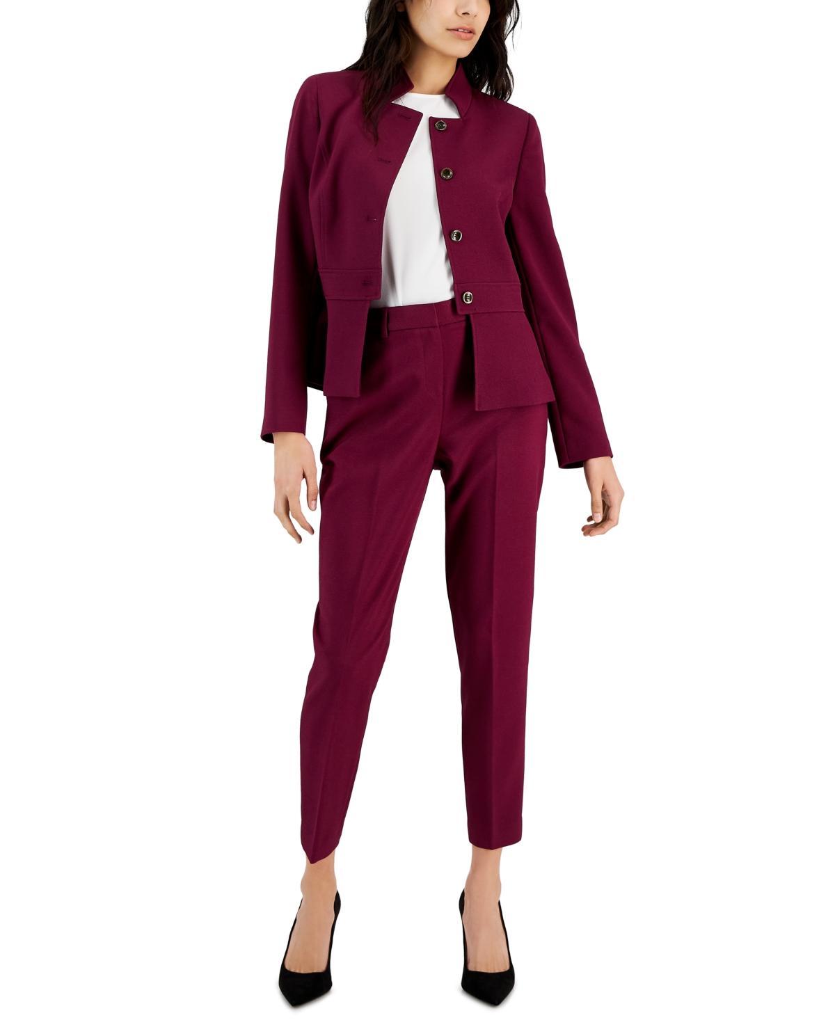 Tahari Asl Womens Stand Collar Button-Front Pantsuit Product Image