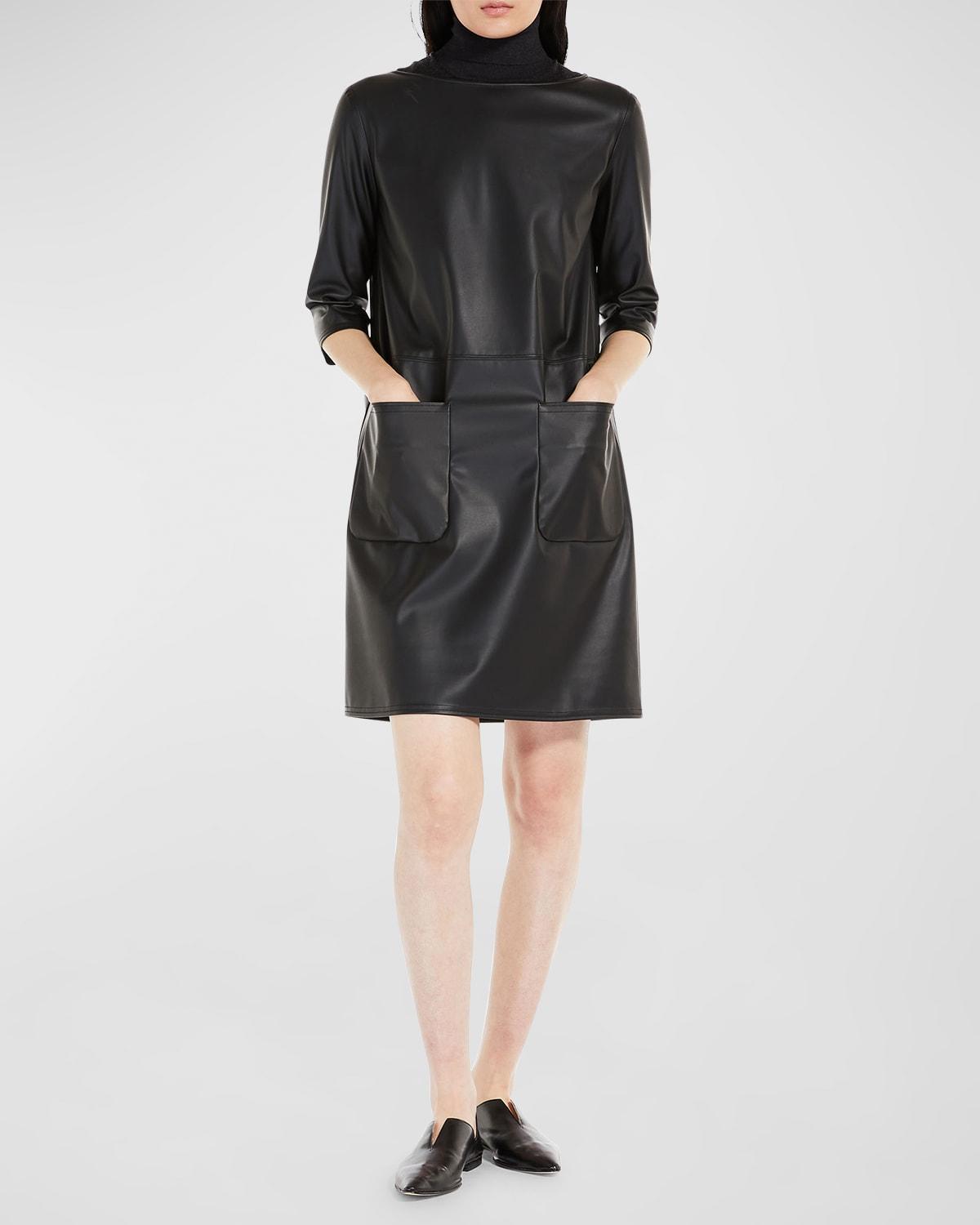 Faux Leather Mini Dress Product Image