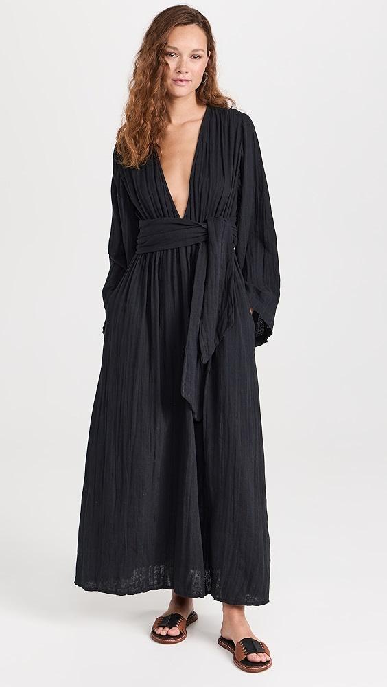 MARA HOFFMAN Blair Long Sleeve Deep-V Maxi Dress | Shopbop Product Image