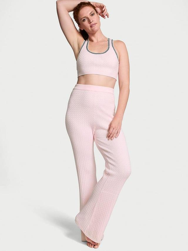 Luxe Cable-Knit Flare Lounge Pants Product Image