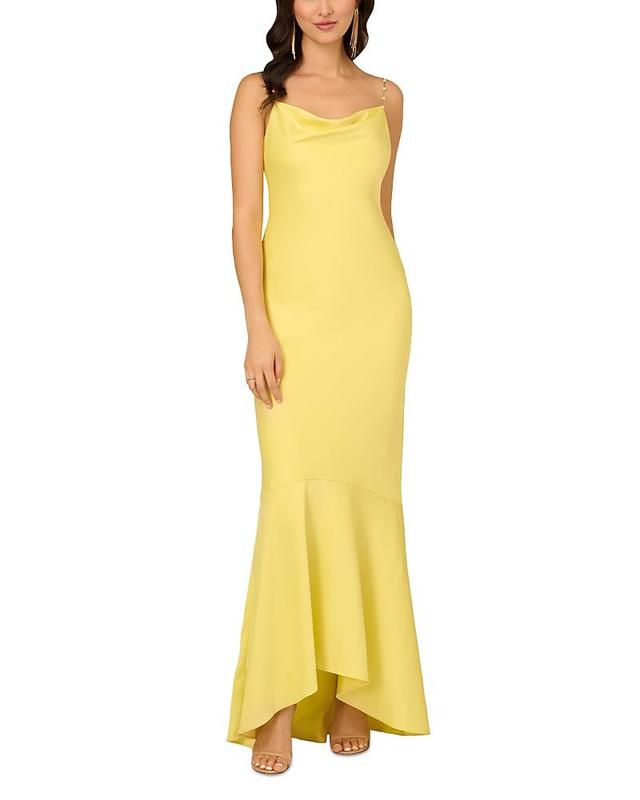 Womens High-Low Satin Gown Product Image