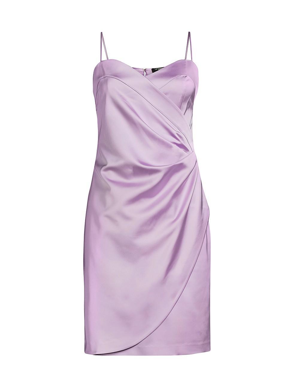 Womens Taryn Satin Wrap Minidress Product Image