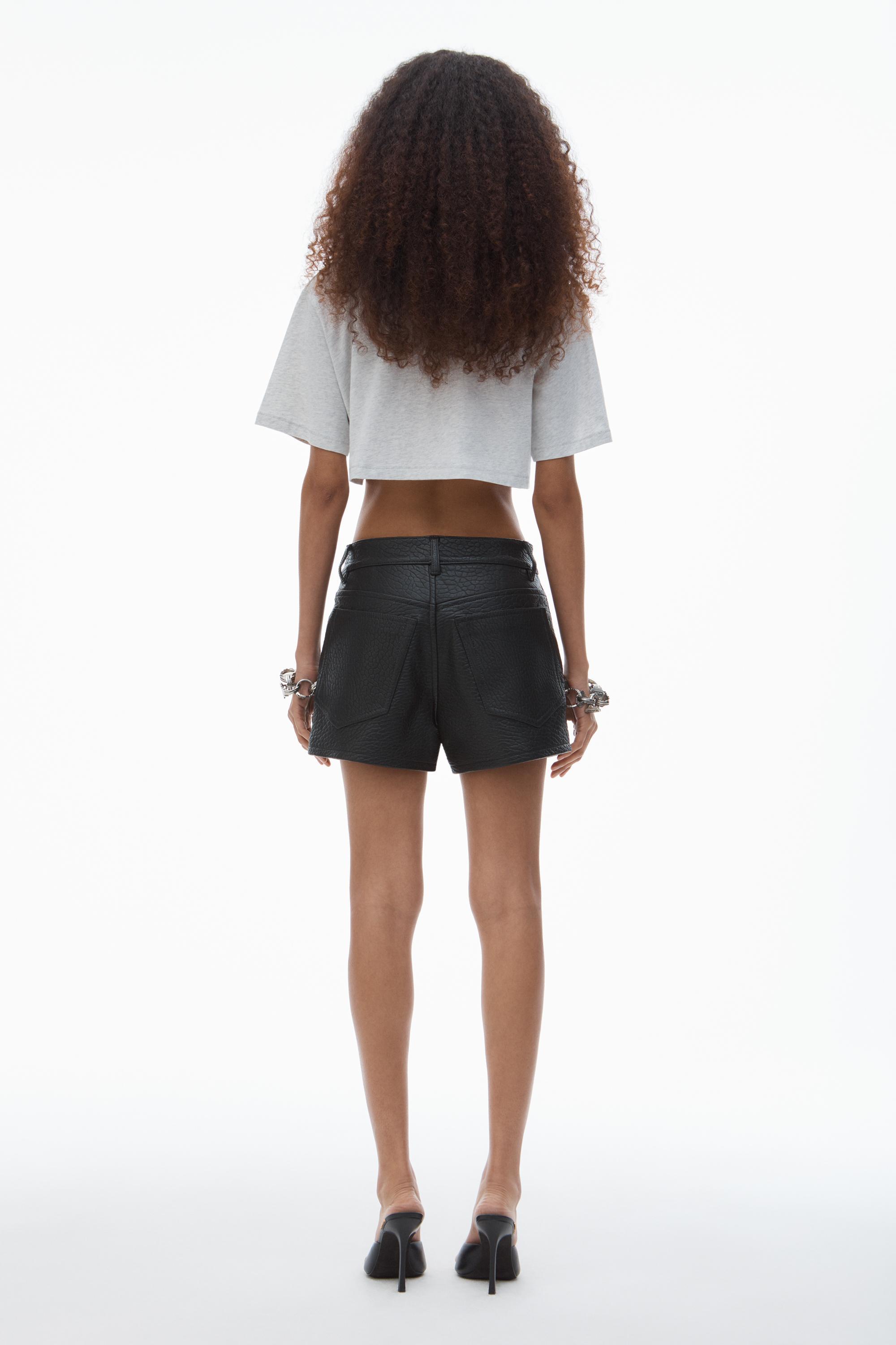 Cropped Pocket Tee In High Twist Jersey Product Image